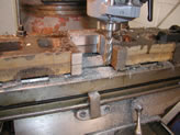 Using a roughing cutter to cut the pedestals