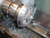 Wheel on mandrel